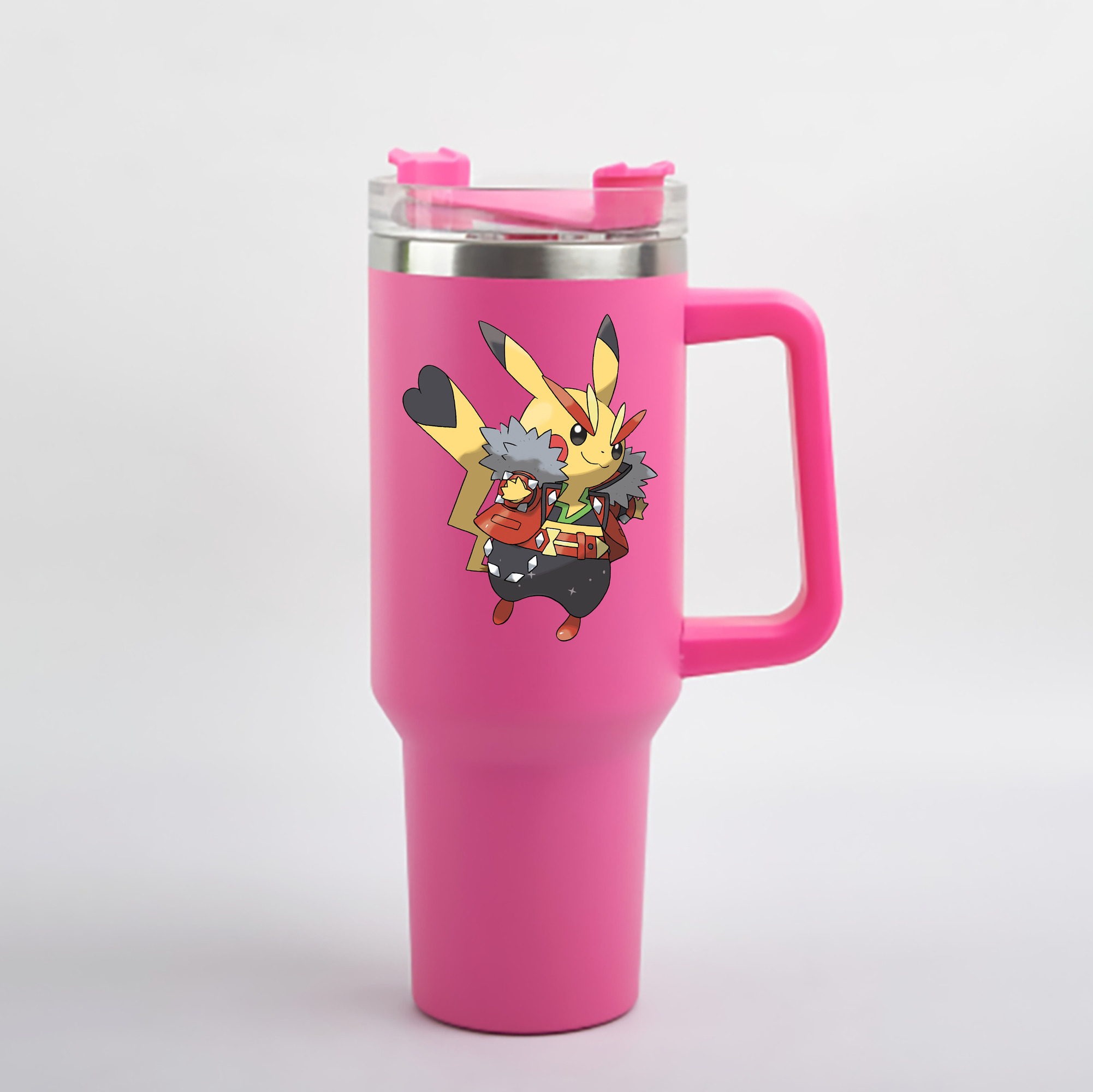 （画像用） ポケットモンスター Pokémon 1200mL車用タンブラー - クリスタルステッカー（プラスチックストロー付き）